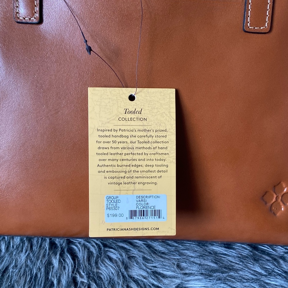 NWT Patricia Nash genuine leather tote brown - Picture 7 of 10